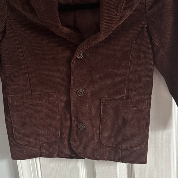 Gymboree Dark Brown Corduroy 3 Button Kids Blazer with Pockets XS (3-4) - Picture 3 of 4